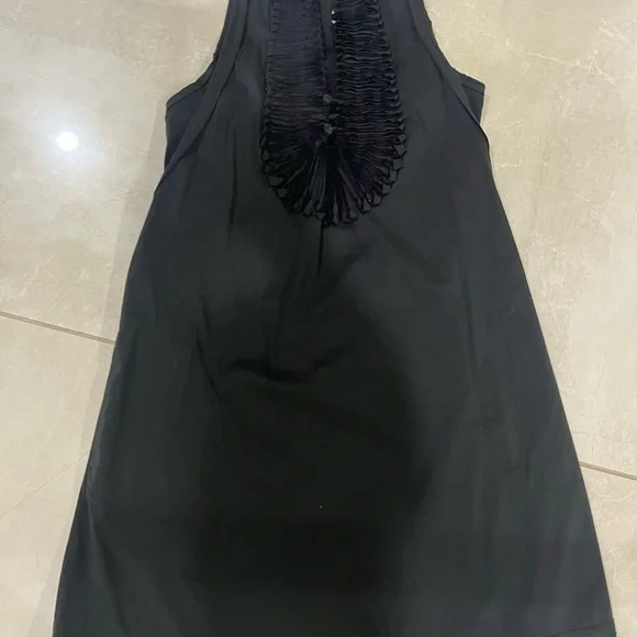 BCBGMaxAzria | Dresses | Bcbgmaxazria Black Ruffled Halter Mini Dress |  Poshmark